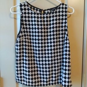 Checkered Sleeveless Blouse